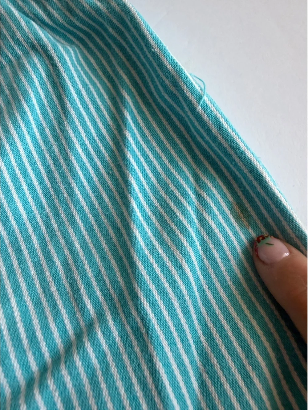 Vintage USA OshKosh B'Gosh Aqua Striped Overalls 3-6M